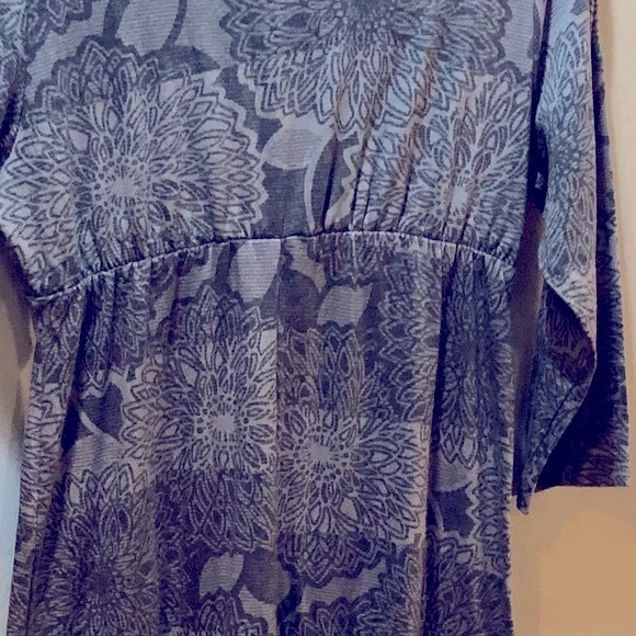 Japanese Weekend Maternity dress floral grey L - Picture 2 of 7